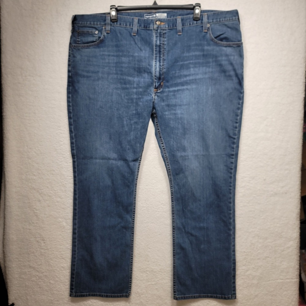 Mens Carhartt H39 Relaxed Fit Straight Leg Denim Blue Jeans SZ 50x32 (51x32)